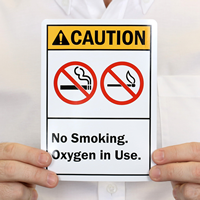 No Smoking Oxygen In Use Safety Sign