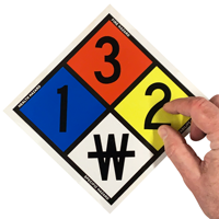 Vinyl adhesive NFPA safety sign set