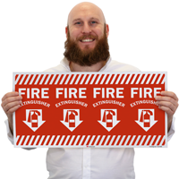 High Visibility Fire Safety Label
