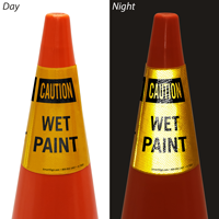 Wet Paint Cone Collar safety Sign