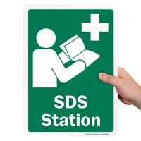 SDS station sign with graphic