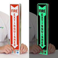 GlowSmart Use On All Fires A B C Extinguisher Sign