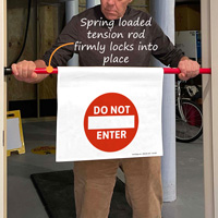 Do Not Enter door barricade sign