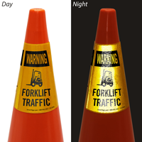 Warning Forklift Traffic Cone Message Collar Sign