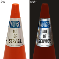 Notice Out Of Service Cone Message Collar