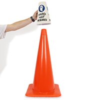 Hard Hats Required Message Cone Collar