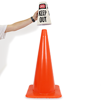 Danger Keep Out Cone Message Collar