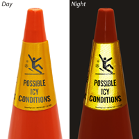 Possible Icy Conditions Cone Message Collar