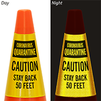 Stay Back 50 Feet Quarantine Cone Collar