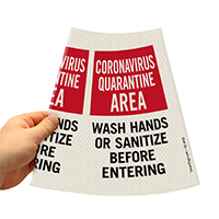 Alert Cone Message Collar for Quarantine Area