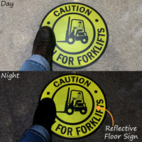Caution Watch For Forklifts SlipSafe™ Floor Sign