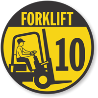 Floor Sign: Forklift Zone 10