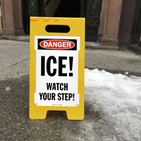 OSHA Danger Ice Watch Your Step Signs
