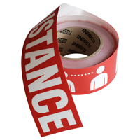 Maintain social distance floor marking tape