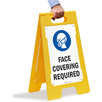 Large Floor Sign for Mandatory Face Coverings