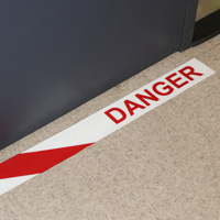 Red and White Danger Tape