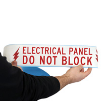 Electrical Panel Do Not Block floor message tape