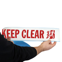 Floor tape reminder for clear emergency exit