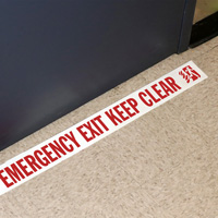 Superior mark floor tape for emergency exit