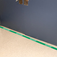 Superior Mark floor tape for safety glasses mandate