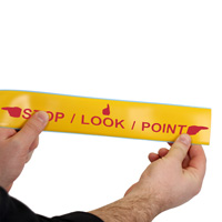 Superior Mark Floor Tape: Stop Look Point
