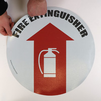 Safety Floor Sign Kit for Fire Extinguisher Location