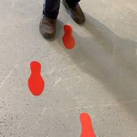 Durable Floor Marking Footprints