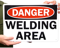Danger Welding Area Signs
